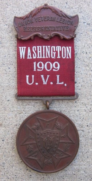  US Post Civil War, Union Veterans Legion Encampment Medal, Washington 1909 — image 2
