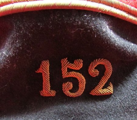  French WWI Infantry Officers Kepi, 152nd Regiment — image 3