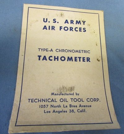  US WWII USAAF Type-A, Chronomatic Tachometer, Cased — image 4