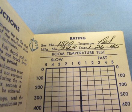  US WWII USAAF Type-A, Chronomatic Tachometer, Cased — image 5