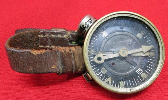  Japanese WWII Wrist Compass and Strap — image 2