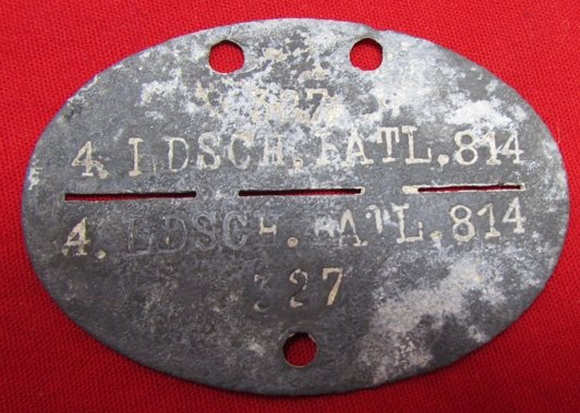  German WWII Soldiers Zinc dentity Tag, — image 2
