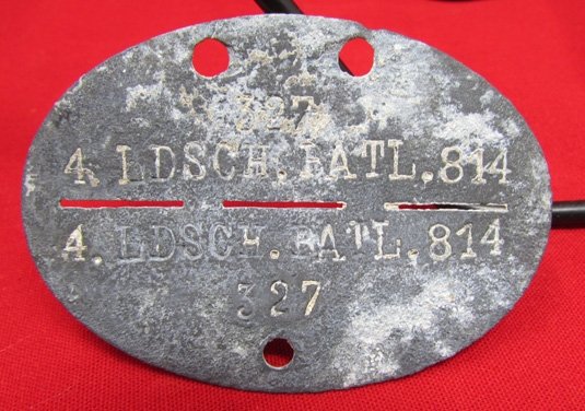  German WWII Soldiers Zinc dentity Tag, — image 3