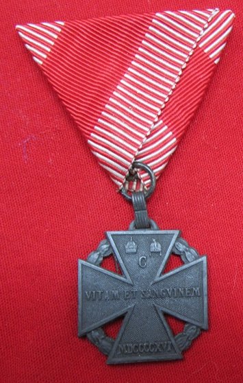  Austrian WWI, Karl Troop Cross & Ribbon — image 2