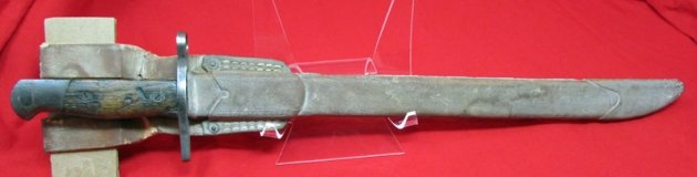  Japanese WWII Type 30 Bayonet, Star K, Rubberized Scabbard — image 2