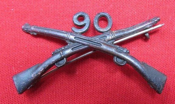  US  WWI, 90th Infantry Officers Collar Insignia, Pair — image 2
