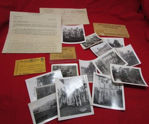  US WWII GI, 95th Division Wound Telegram & Ephemera Lot — image 2