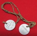 US WWI Doughboy ID Tag Set with Neck Cord, Arizona …