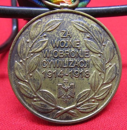  Polish WWI, Unofficial Victory Medal and Ribbon — image 4