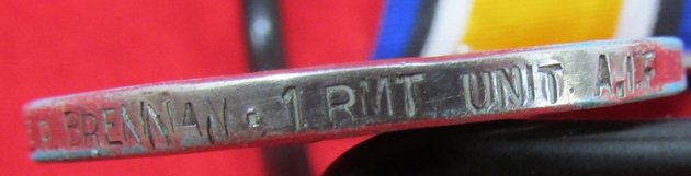  Australian WWI Medal Pair, War Medal & 1914-1915 Star, Pvt P Brennan — image 4