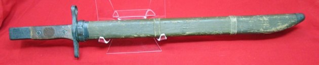  Japanese WWII Late Type 30 Bayonet, Toyoda Mfg, Rectangular Guard — image 2