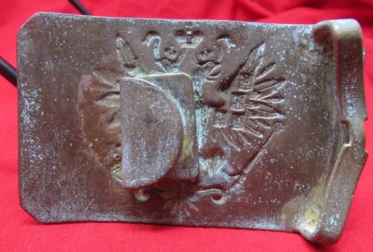  Russian, WWI Enlisted Brass Buckle, Field Recovered — image 3