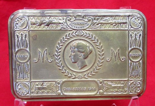  British WWI, Princess Mary, Christmas 1914, Brass Tin — image 2