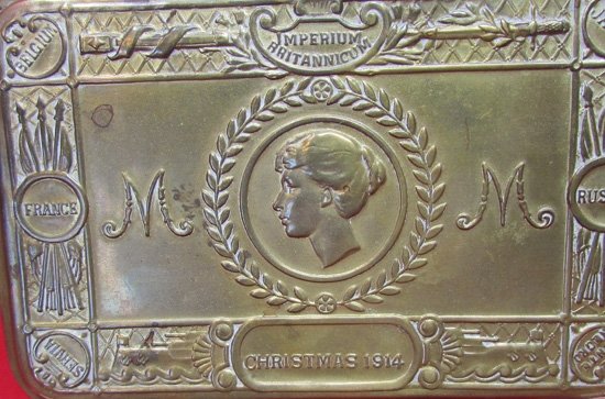  British WWI, Princess Mary, Christmas 1914, Brass Tin — image 3
