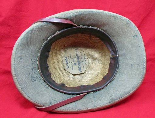  British WWII Era Pith Helmet, Bombay India Mfg. GR — image 4