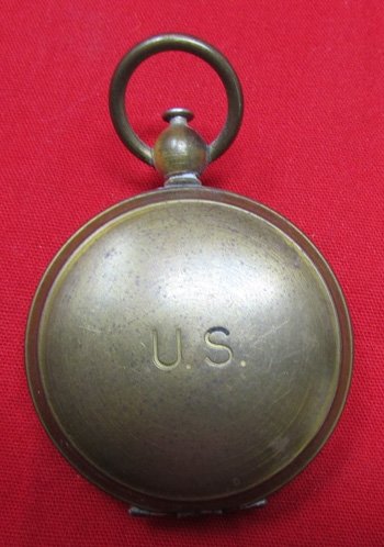  US WWI-WWII Pocket Watch Type Compass, Brass, Waltham — image 2