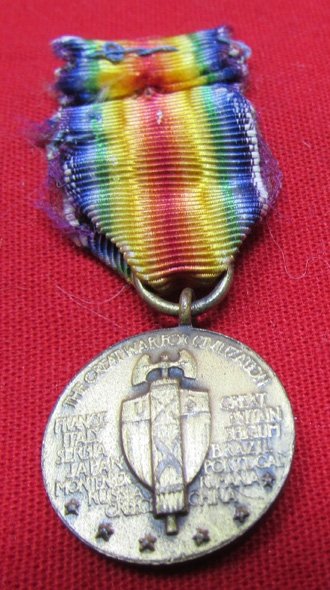  US WWI Miniature Victory Medal, Atlantic Fleet Clasp, — image 4