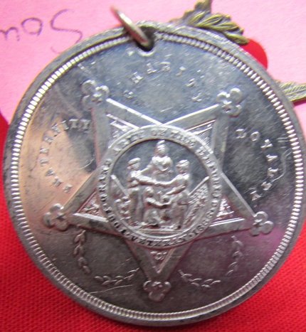  US Post Civil War, GAR Portland Maine Encampment Souvenir Badge, 1885 — image 4