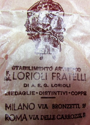  Italian WWII Russian Front Badge & Envelope, Milan Maker — image 3