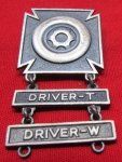 US WWII Era, Army Driver Badge, Sterling, Track & Wheeled …