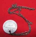 US WWI ID Tag and Chain, Co C 103 Engineers