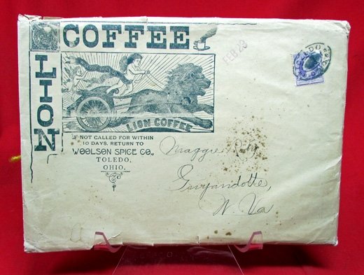  US Spanish-American War Era, US Navy White Squadron Booklet, Lion Coffee Co. Premium & Mailing Envelope — image 2