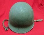 US WWII M1 Steel Helmet Shell, Fixed Bale, Front Seam
