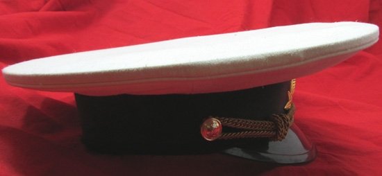  Soviet Cold War Navy Officer Visor Hat, White Top — image 4