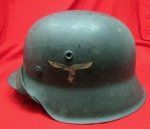 German WWII, Luftwaffe, M1942 Steel Helmet, Complete, NS64