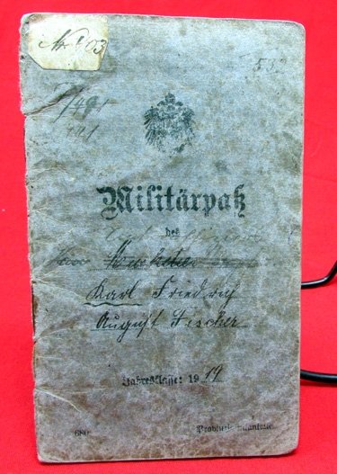  German WWI Militar Pass, Infantry Regt 70, 4 Kompagnie — image 2