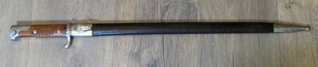  German Mfg, Peruvian M1909 Bayonet & Scabbard, Simson & Co — image 2