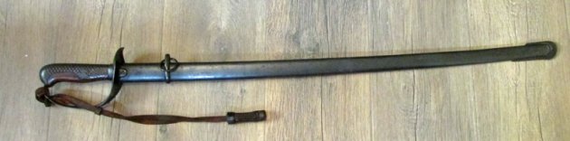  Japanese WWII Type 32 Army Sword & Leather Knot, Otsu Model — image 2