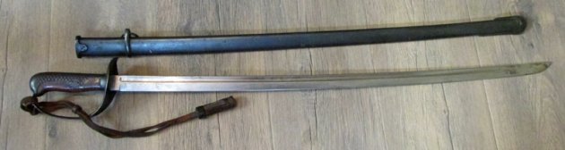  Japanese WWII Type 32 Army Sword & Leather Knot, Otsu Model — image 3