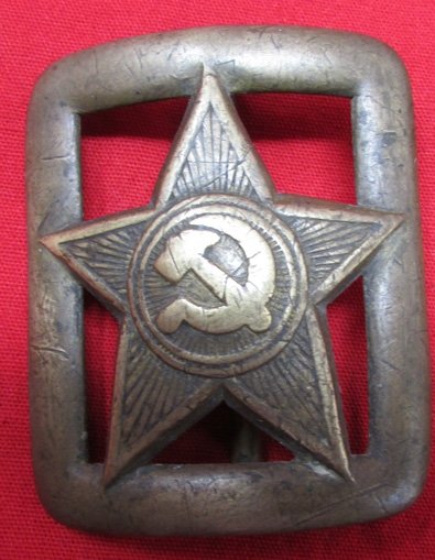  Soviet WWII, Officers Belt Buckle, Field Recovered — image 2