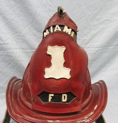 US 19th Century Fire Helmet, Miami Arizona, 1897 Dated — image 2