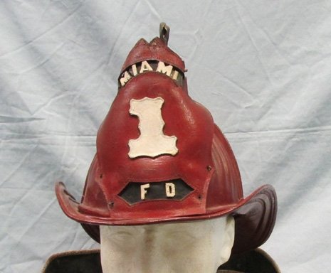 US 19th Century Fire Helmet, Miami Arizona, 1897 Dated — image 3