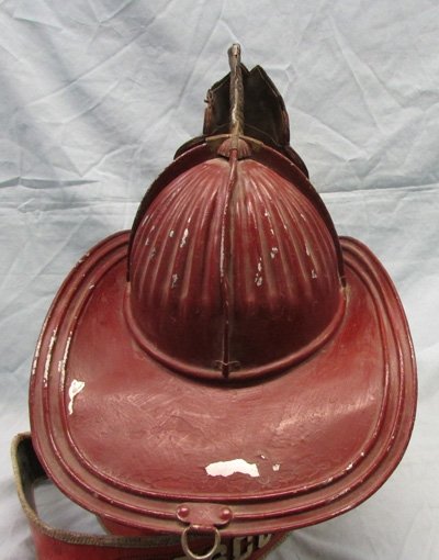 US 19th Century Fire Helmet, Miami Arizona, 1897 Dated — image 4