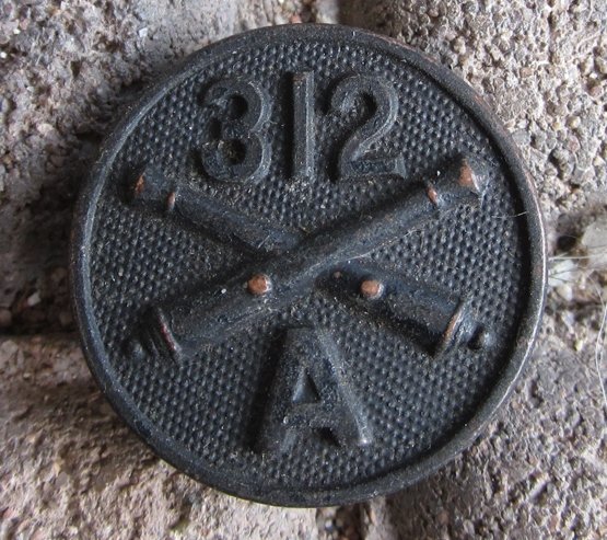  US WWI Type 1 Collar Disc, Battery A, 312th Artillery, 79th Division — image 2