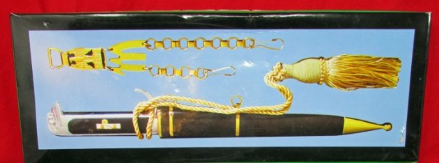  Italian WWII Pattern, Fascist Leaders Dagger & Box. REPLICA — image 5