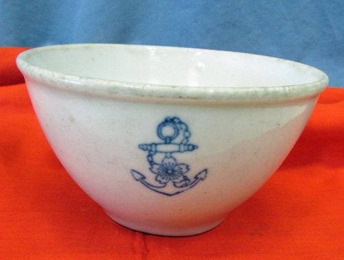  Japanese WWII Navy Issue Messhall Rice Bowl — image 2