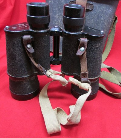  Japanese WWII Navy 7x10 Binoculars & Case with Carrying Strap — image 5