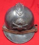 French WWI Adrian Pattern Artillery Helmet, Complete