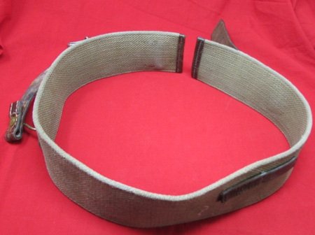 Japanese WWII, Army Officers Field Sword Belt, Canvas & Leather — image 4