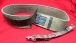 Japanese WWII, Army Officers Field Sword Belt, Canvas & Leather