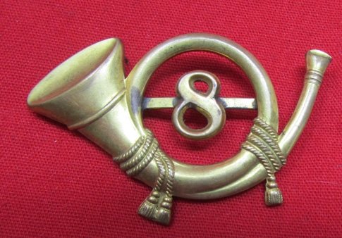  US Indian War, SAW Era Field Musician Hat Insignia, 8th Infantry — image 2
