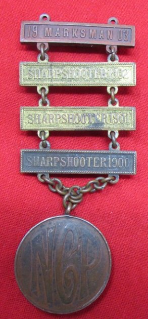  US Pre WWI PNG Marksmanship Ladder Badge, 1900-1903 — image 2