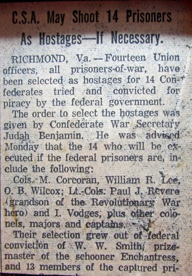  Civil War Union Case, Seated Liberty with Shield, Newspaper Articles — image 2