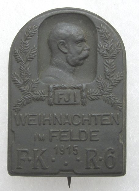  Austrian WWI Patriotic Hat Badge, FK Rgt 6 — image 2