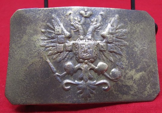  Russian, WWI Enlisted Brass Buckle, Field Recovered — image 2