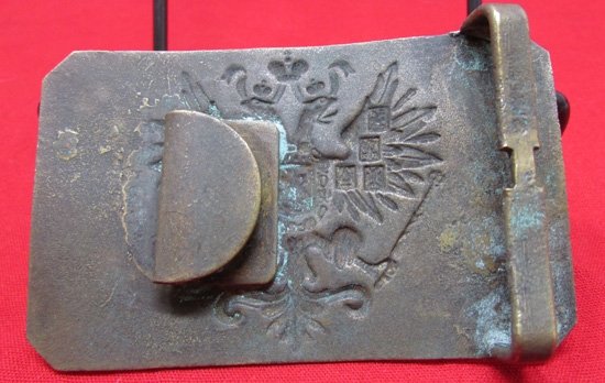  Russian, WWI Enlisted Brass Buckle, Field Recovered — image 3